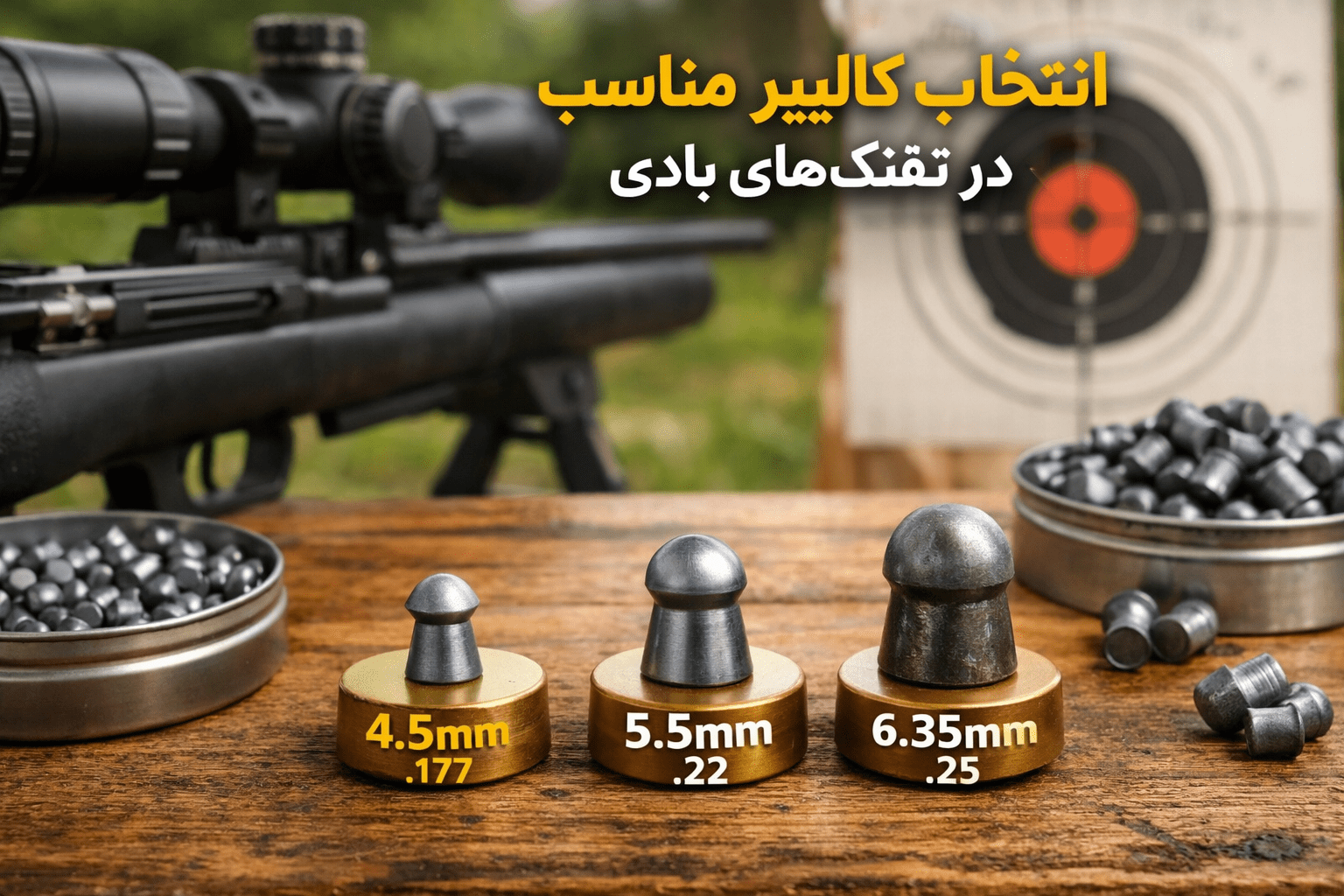 انتخاب کالیبر مناسب در تفنگ‌های بادی